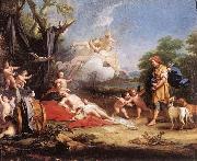 Jacopo Amigoni Venus and Adonis oil painting on canvas